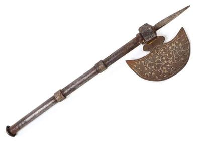 Lot 52 indian inlaid all steel axe