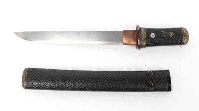 Lot 66 fine yori doshi japanese tanto dagger w scabbard