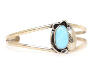 Lot 264 gorgeous sterling silver turquoise native american bracelet