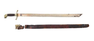 Lot 18 spanish colonial bear pommel sword wsheath