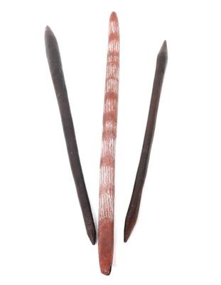 Lot 100 group of three aboriginal clubs
