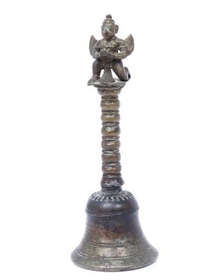Lot 352 19th c heavy indian hindu brass bell