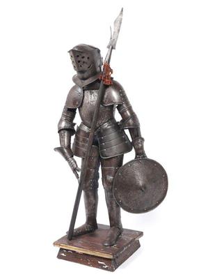 Lot 166 enlarged scale miniature knight in armour 19th century