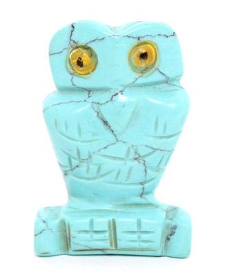 Lot 439 adorable miniature turquoise carved owl