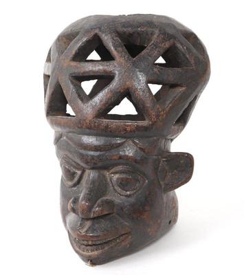 Lot 500 authentic bamum helmet mask cameroon grasslands