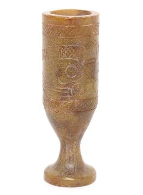 Lot 395 chinese hardstone cup goblet shape
