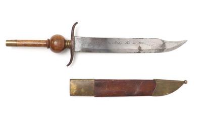 Lot 23 massive spanish plug bayonet alamo period 1832