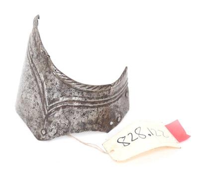 Lot 212 fluted element of armour 15th 16th c.