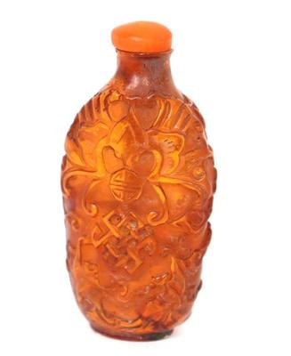 Lot 430 chinese imitating peking glass snuff bottle