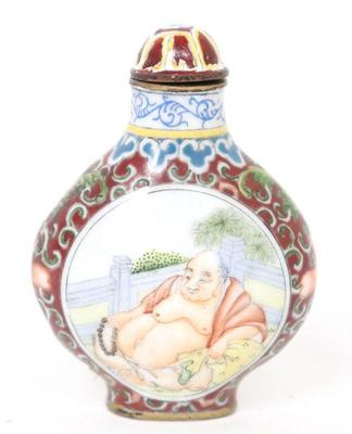 Lot 426 chinese cloisonne snuff bottle