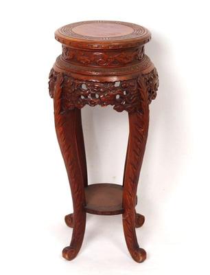 Lot 408 chinese wood carved entryway stand