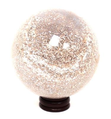 Lot 312 gorgeous polished dinosaur bone sphere wstand