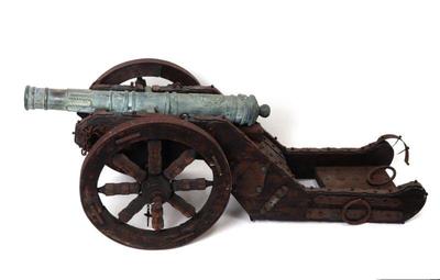 Lot 130 massive spanish style cannon carriage