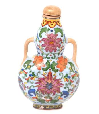 Lot 429 lovely chinese floral porcelain snuff bottle
