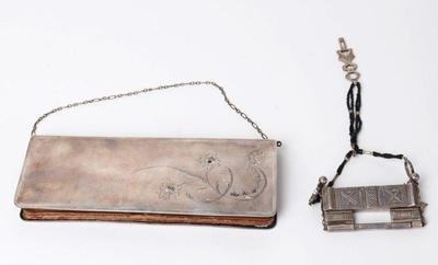 Lot 378 russian silver satchel and chinese silver lock