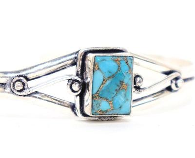 Lot 265 gorgeous sterling silver turquoise bracelet
