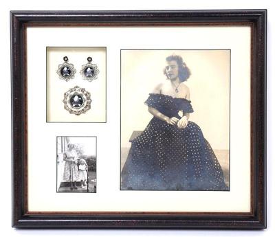 Lot 222 framed mid century jewelry photograph set