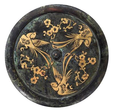 Lot 415 chinese gilt bronze mirror tang dynasty style