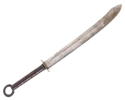 Lot 55 balanced chinese dadao sword qing dynasty