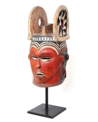 Lot 468 igbo horned janus helmet mask nigeria