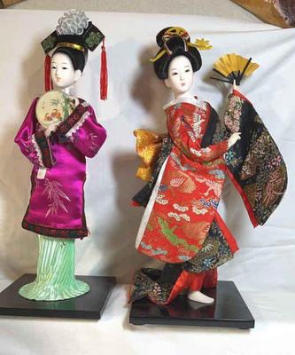 Japanese princess and geisha dolls