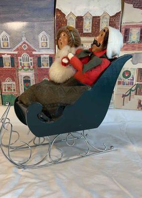 Byers choice carolers in a sleigh