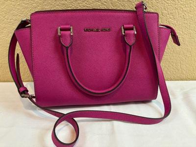 Authentic michael kors hot pink handbag