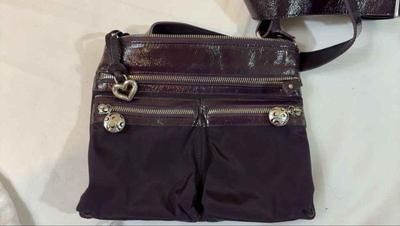 Brighton black glossy handbag