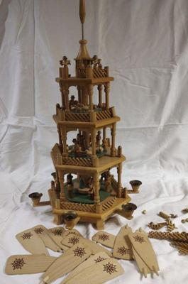 Vintage german weihnachts 4 tier puramid