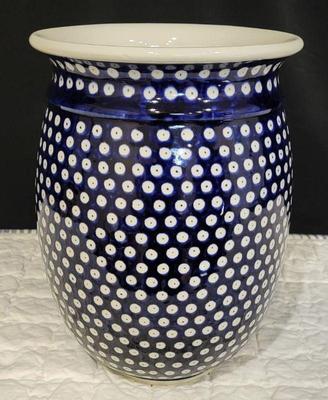 Boleslawiec peacock eye polish pottery vase
