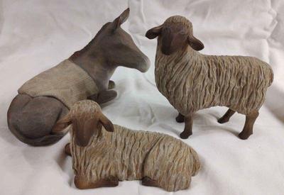 Willow tree sheep donkey from nativity set