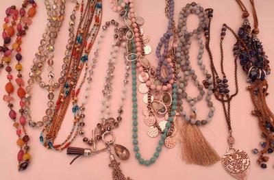 Light bright long necklaces