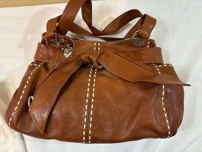 Brighton 3 piece camel brown bow accent bag