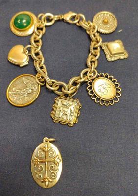 Avery charm bracelet charms & drop sterling & bronze