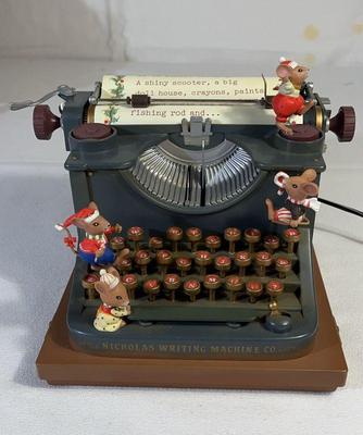 Vintage enesco musical typewriter with mice