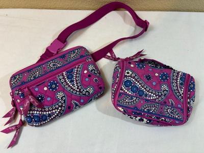 Vera bradley fanny pack and makeup bag