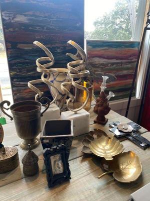 decorative sculpture on marble and other pieces
