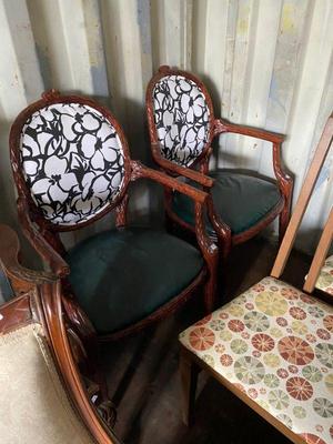 Antique side chairs with arms