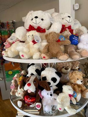 tons of teddy bears small, med, large