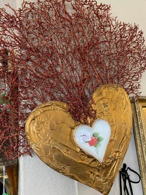 coral reef made into heart art