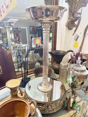 Exquisite 3 platformed centerpieces for weddings, holidays Plateaus, Candlesticks, Bowls, 23 complete sets still in boxes