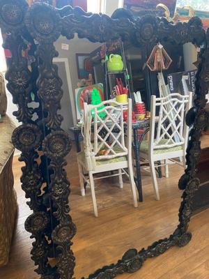 pair of large mirrors medal framed