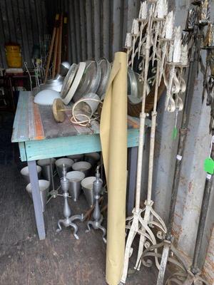 more farm tables and candelabras