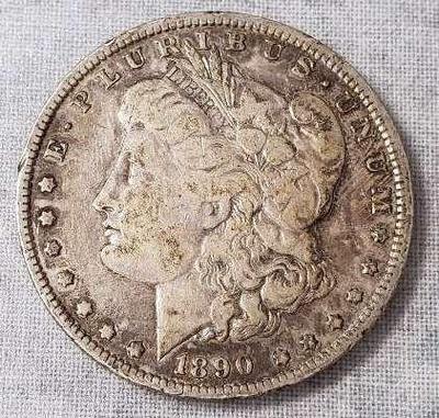 Mb043 1890 morgan silver dollar