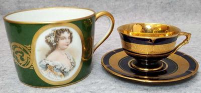 Mb035 limoges gilded china teaware demitasse coffee