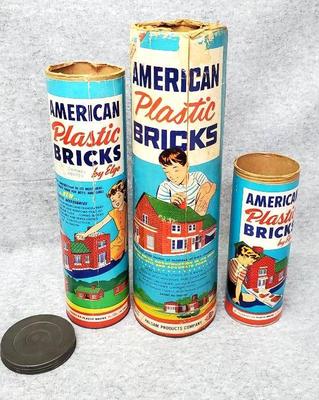 Ng347 vintage halsam plastic american bricks by elgo