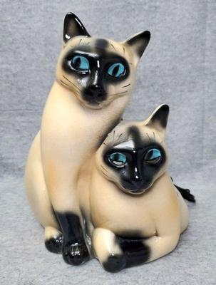 Ng337 mid century ceramic siamese cat lamp