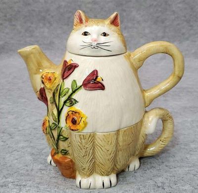 Mb024 ceramic kitty cat tea for one set