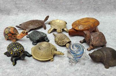 Mb099 turtle lover s figurine collection lot 2