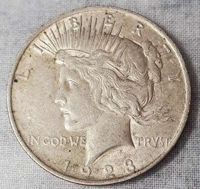 Mb045 1923 peace silver dollar lot 2)